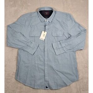 New Untuckit Shirt Mens XXL 2XL Slim Fit Chambray Neps Light Blue‎